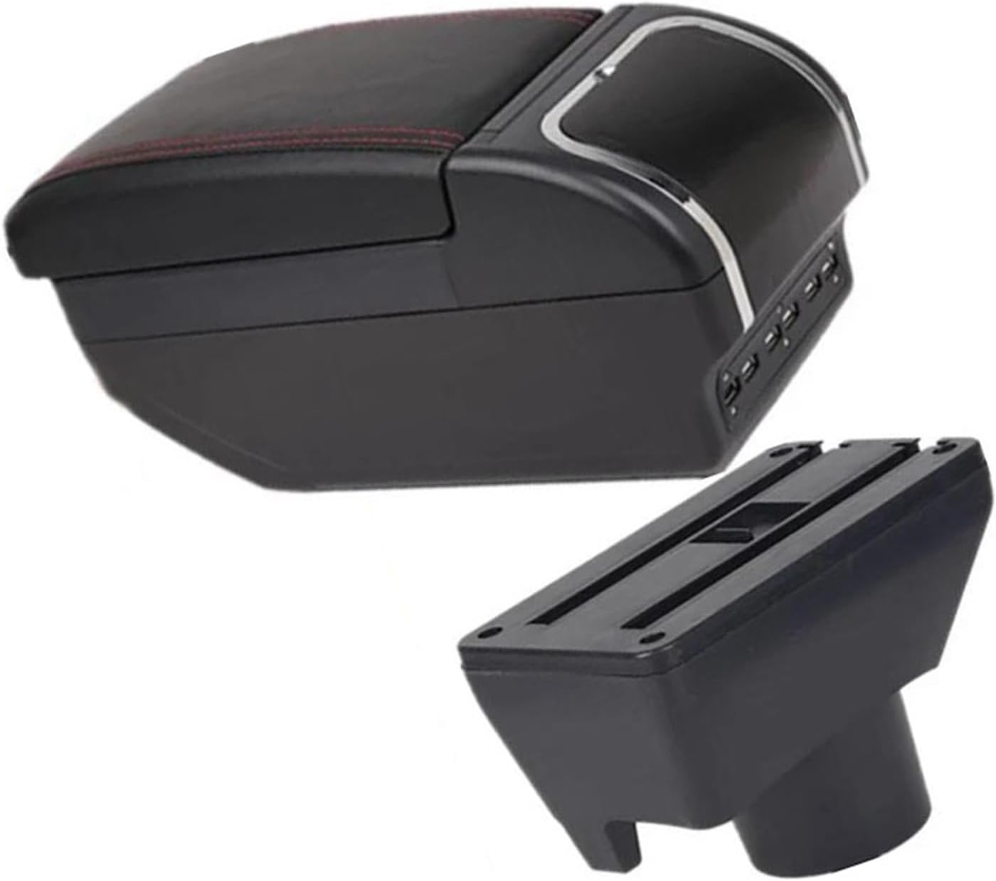 Double Layer Storage Armrest Box With 9 USB Ports Car Armrest Box With Cup Holder For Toyota For Yaris For Vitz For Vios 2011-2017