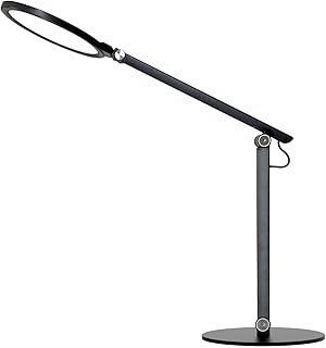 Neatfi (New Model) Modern LED Desk Lamp, Dimmable, 3100-6400K Color Temperature, 3 Color Modes, 5 Brightness Levels, 10W, USB/Plug Powered, Zoom Light, Webcam Light, Touch Controls (with Base)