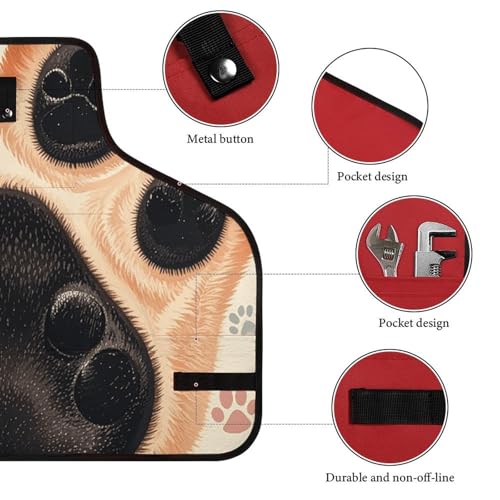Delantal cruzado con bolsillo ajustable para hombres y mujeres miniatura 3