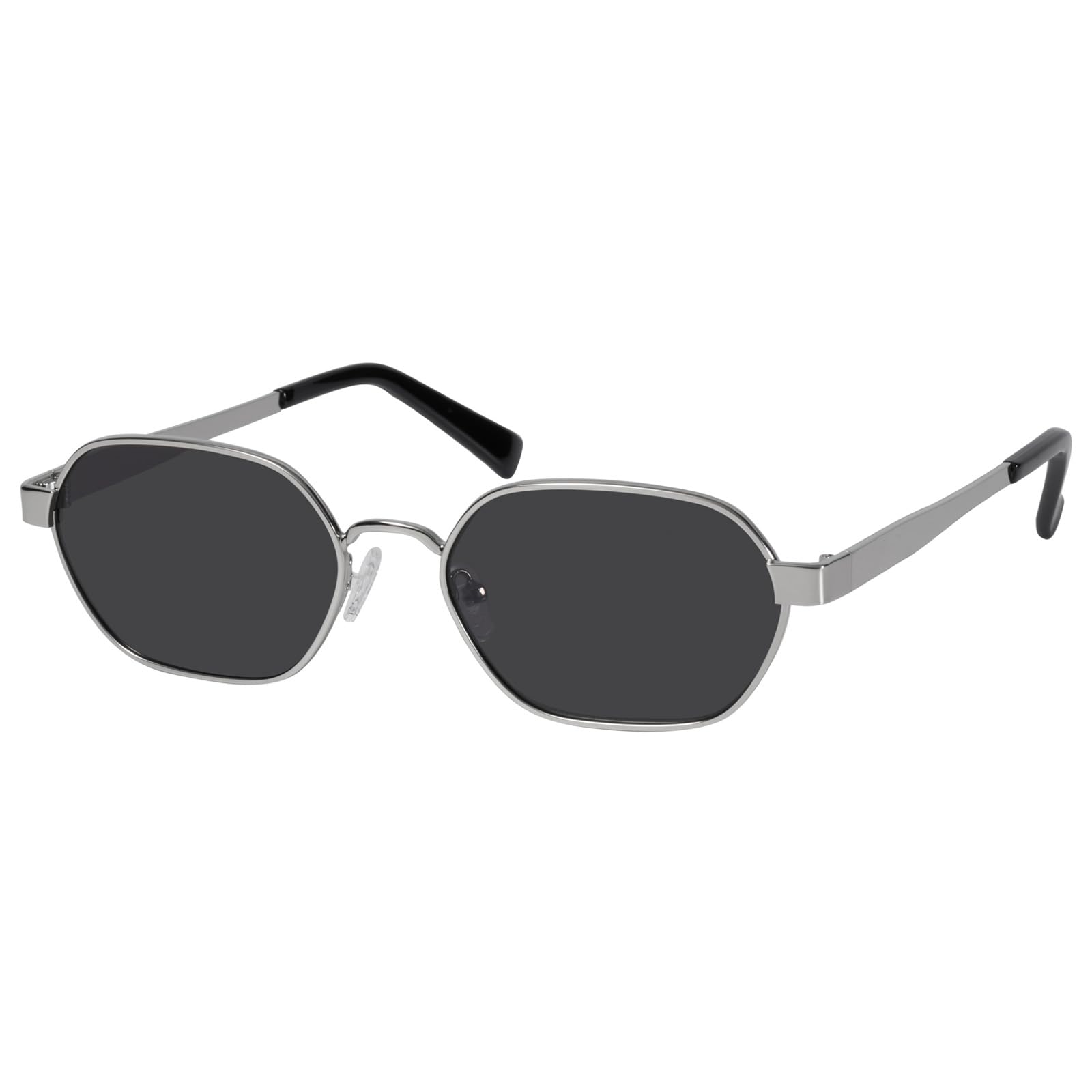 mosanana Trendy Retro Hexagon Sunglasses for Women Metal MS52593