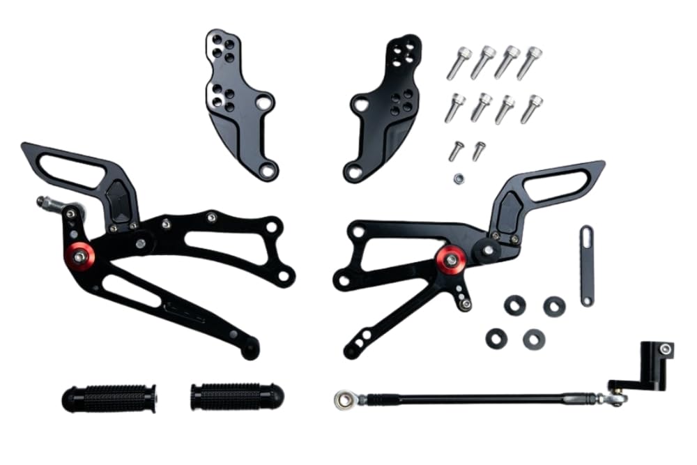 avdb-moto Pedane Arretrate Regolabili compatibile con YAMAHA MT07 MT-07 RM04 2014-2017, XSR 700 2017-2025, MT07 Tracer 700 2016-2019, MT07 MT-07 2018-2020, TRACER 7 /GT 2020-2025, MT07 2021-2023