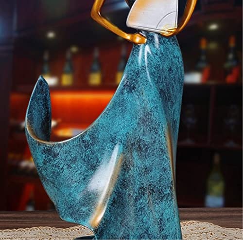 Soporte para botellas de vino de resina azul miniatura 4