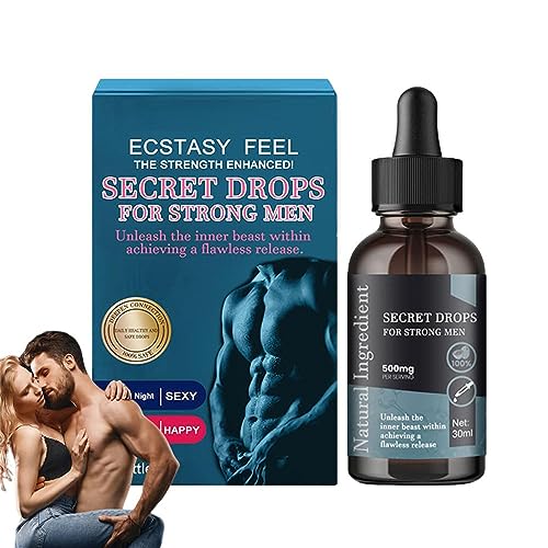 Eeiiey Gotas secretas para hombres fuertes, gotas felices secretas, mejoran la sensibilidad y el placer, mejoran la calidad del amor y hacen que te ame más (1 unidad)