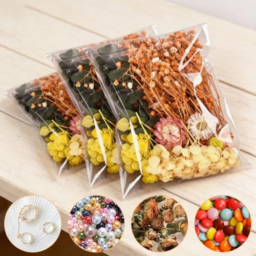 300 Stück Selbstklebende Kleine Cellophantüten, 20 x 15cm OPP Zellophantüten, Transparent Kleine Tüten, Verschließbarer Geschenktüten für Geschenk Keks Süßigkeiten Schokolade Mitgebsel und Schmuck