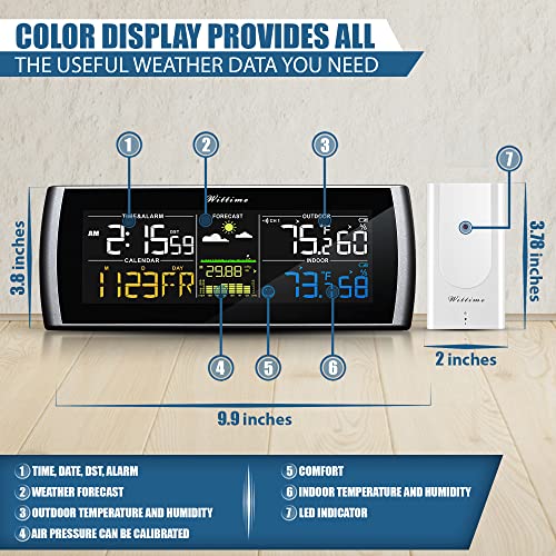 Snapklik.com : Wittime 2101 Weather Stations Wireless Indoor Outdoor ...