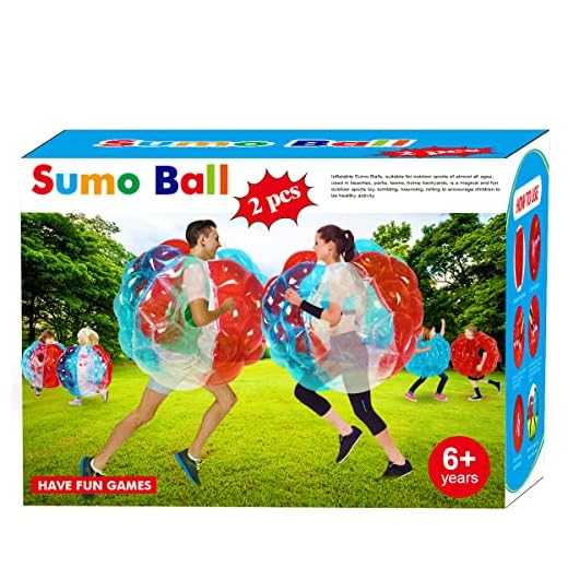 Kids sumo balls, bounce balls for kids,sumo balls for adult,Giant Human Hamster Knocker Ball grass balls for Child Outdoor Team Gaming Play for 6 ages+ (2pcs 36inch,red-blue-pure)