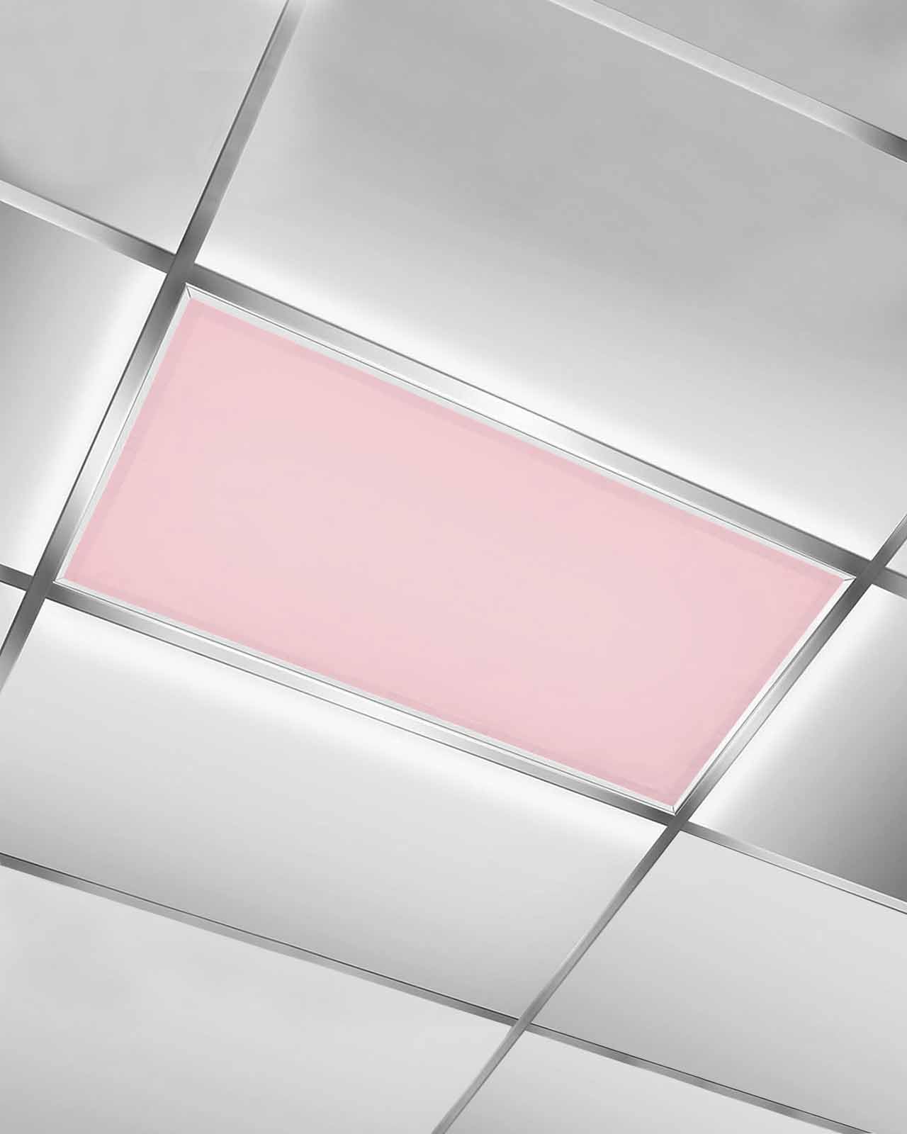 Zadaling 1 Pack Magnetic Fluorescent Light Cover, Pink 4 x 2 Feet Ceiling Light Filters Decorative Accessories for School Classroom Office Home Drop Lamp