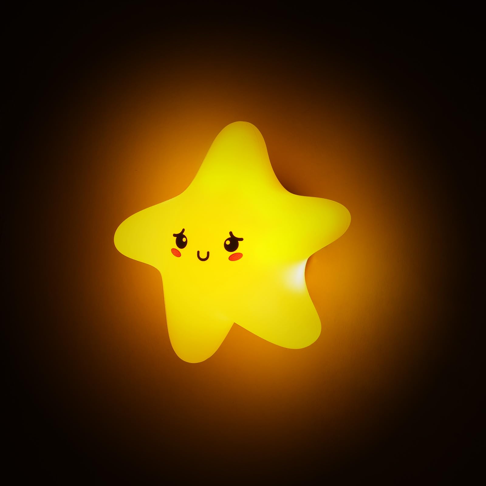 ZKLiLi süße Sternenleuchte, 3 Farben + Kontakt + Silikon Kinder Nachtleuchte, Sterne Nachtleuchte Dekoration Baby Kinderzimmer, Kinder Baby Schlafzimmer Dekoration Sterne Geschenke