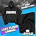 FORTNITE Raincoat for Kids Waterproof Hooded Rain Poncho with Fleece Lining Foldable Travel Youth Gamer Gifts
