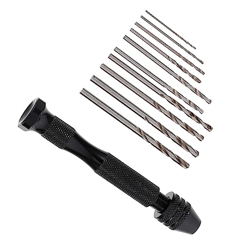BUTIFULSIC Manual Hole Drill Set 11pcs Pin Vise Hand Drill Bits for Diy Wood Plastic Mini Projects