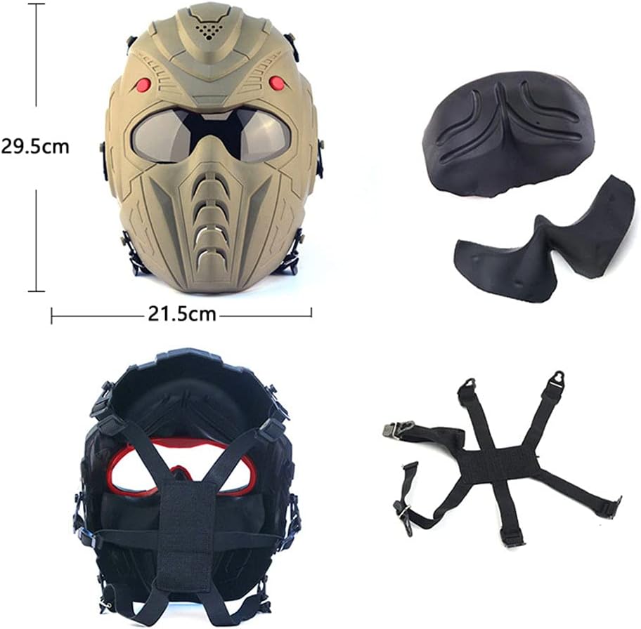 Outdoor Paintball Shooting Face Protection Gear Tactical Halloween Cosplay Horror Mask