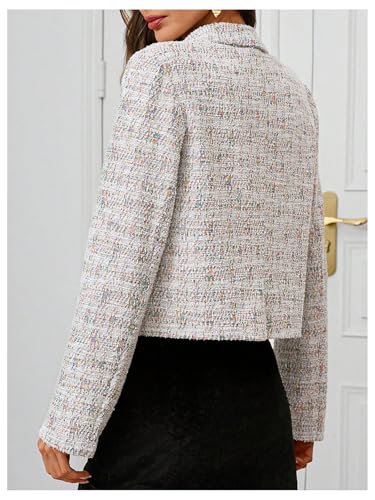 MakeMeChic Women's Bow Knot Lapel Jacket Long Sleeve Office Blazer Jackets2