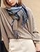 Wander Agio Women's Fashion Scarves Long Cashmere Like Shawl Winter Warm Knit Large Tassel Scarf British Style Plaid Grey Blue 12
