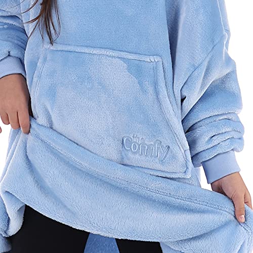The Comfy Dream Jr | Oversized Light Microfiber Wearable Blanket, Seen On Shark Tank (Kids Sky Blue), Kids #TOP6