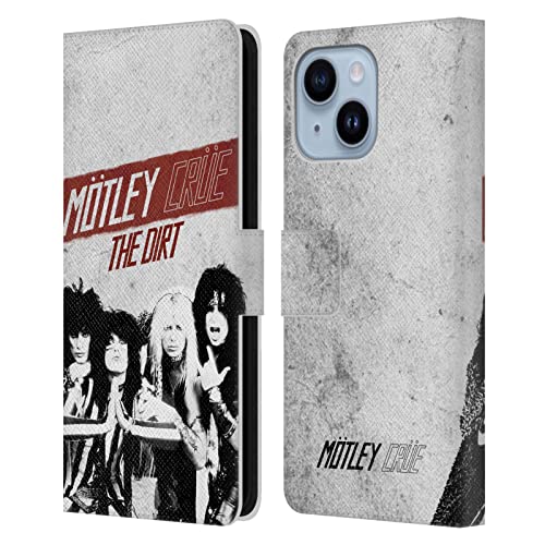 Étui portefeuille Motley Crue pour iPhone 14 Plus en cuir Coque The Dirt Clé