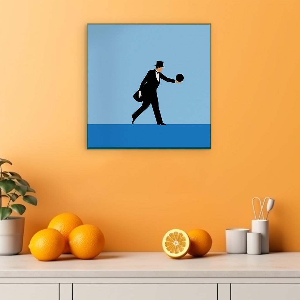 Canvas for Living room. The Enigmatic Magician: A Mystical Journey Through Illusion and Elegance, 27 x 18 inch Canvas Wall Art - Contemporary Masterpieces - Modern Home Decor