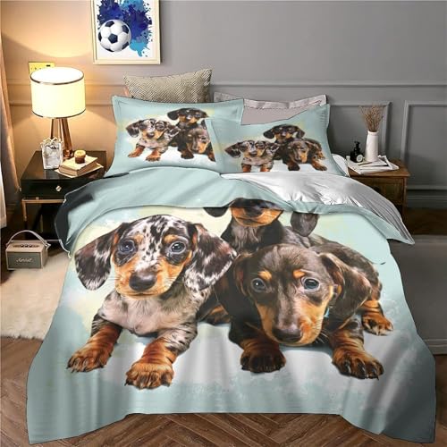 Parure de lit hypoallergénique teckels pour le sommeil des enfants sensibles - 6