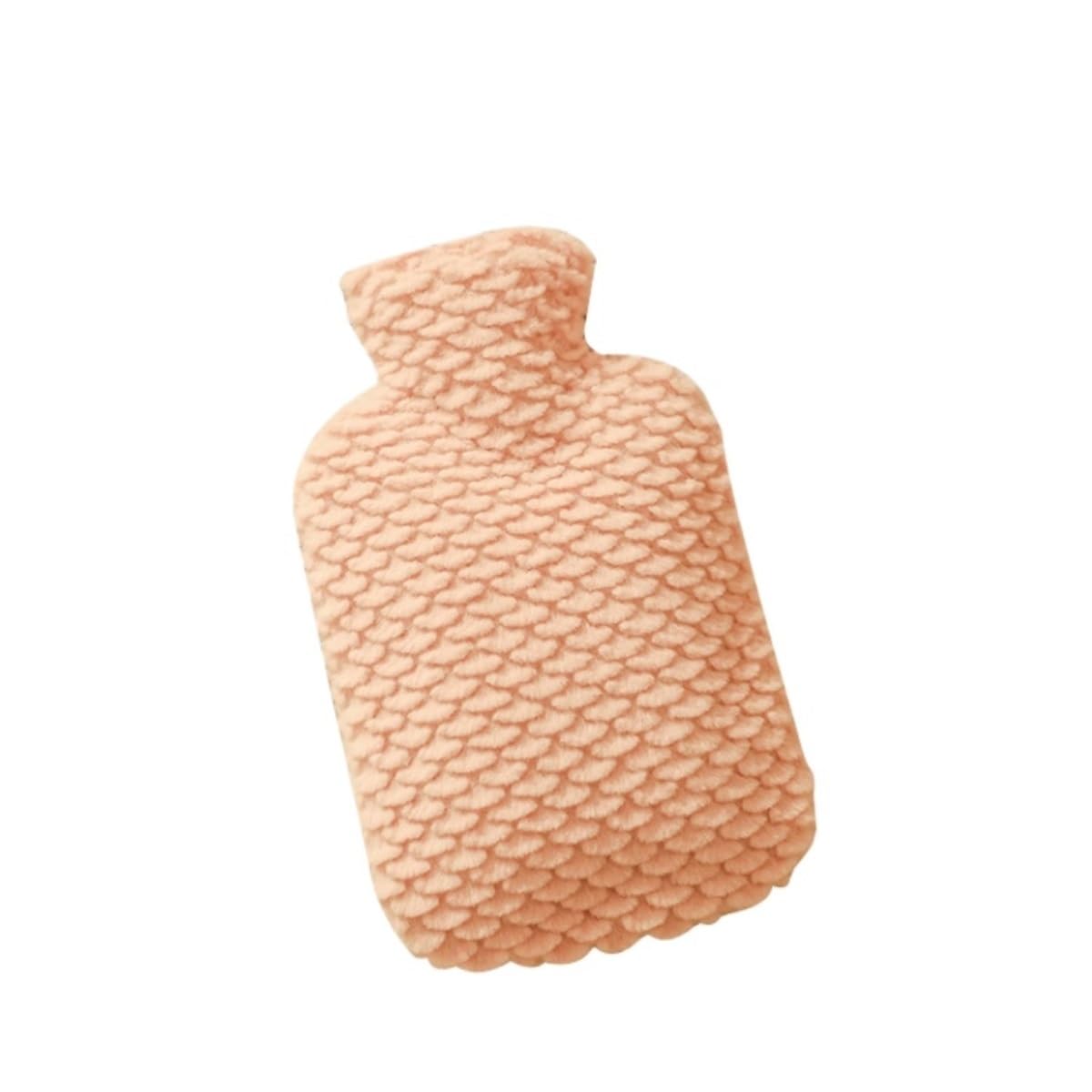 Termofor Pluszowy Termofor Napełniający Wodą Pogrubiony Worek Na Gorącą Wodę Gorący Kompres Brzuch Podgrzewacz(Pink,22x12.5cm)