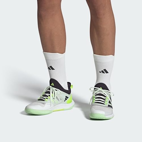 adidas Adidas Men's Adizero Ubersonic 4.1, White/Aurora Black/Lucid Lemon, 10.5