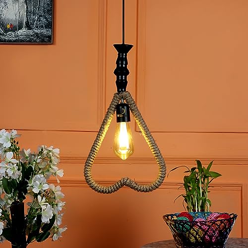Image of DECOHOME Modern Hanging Ceiling Lamp Lights for Home & Decor | Premium Finish Pendant Light for Living Room, Bedroom & Dining Area | Stylish Indoor Decor Lighting | Chandelier Lights (Heart-Gold)