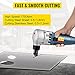 VEVOR Electric Metal Nibbler 380W Nibbler Metal Cutter 1800RPM High Speed Rotor 0.07in/1.8mm Thickness Metal Nibbler 220V w Replaced Blades Storage Case for Cutting Stainless Steel, Aluminium, Plastic