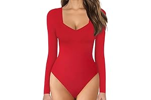 Long Sleeve Red Valentine Heart Bodysuit