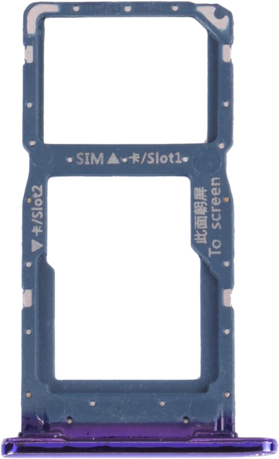 Original SIM Card Tray + SIM Card Tray/Micro SD Card Tray for Huawei P Smart (2019) (Purple)