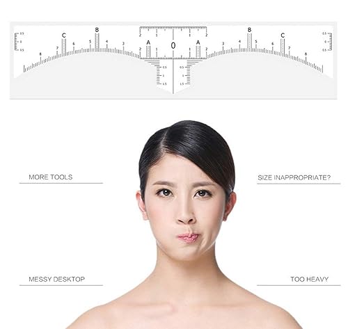 Miniatura 3 de HOTWE - Adhesivo adhesivo para cejas para microblading plantilla de medición de cejas desechables para tatuaje herramientas de maquillaje de cejas