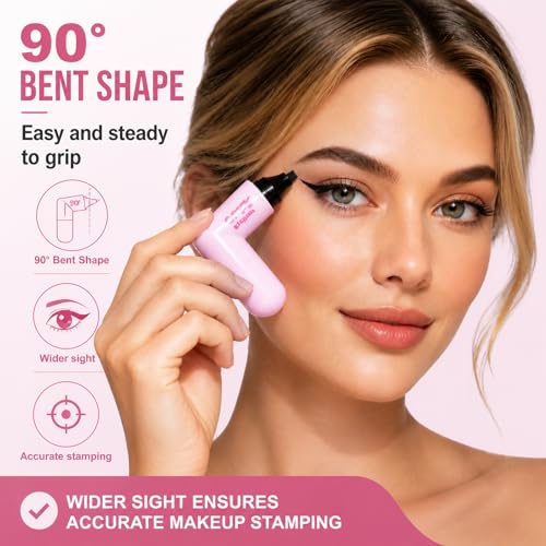 Winged Eyeliner Stamp, Doble Extremo Giratorio Negro 2PCS miniatura 2