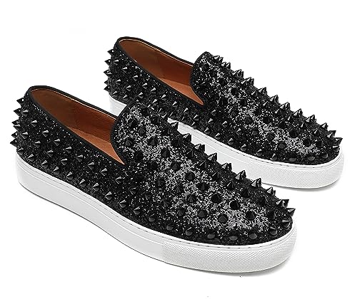 Men Spiked Loafers Party Wedding Prom Fashion Rivets Studded Shoes