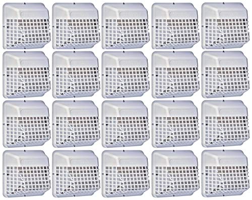 Deflecto Universal Bird Guard, Fits 3" to 4" Vents, White (UBGWL) (20-Pack) - Thumbnail 2