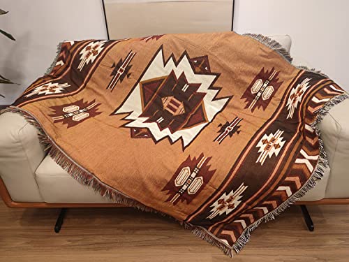 CCHYF Aztec Throw Blanket Native American Blanket Southwestern Boho Decor Reversible Woven Tassels Mexican Blankets and Throws for Couch Bed Chair Wall Livingroom Outdoor Travel Brown 63"x87" - Cosy Home Interiors CCHYF Aztec Throw Blanket Native American Blanket Southwestern Boho Decor Reversible Woven Tassels Mexican Blankets and Throws for Couch Bed Chair Wall Livingroom Outdoor Travel Brown 63"x87" - Image 8