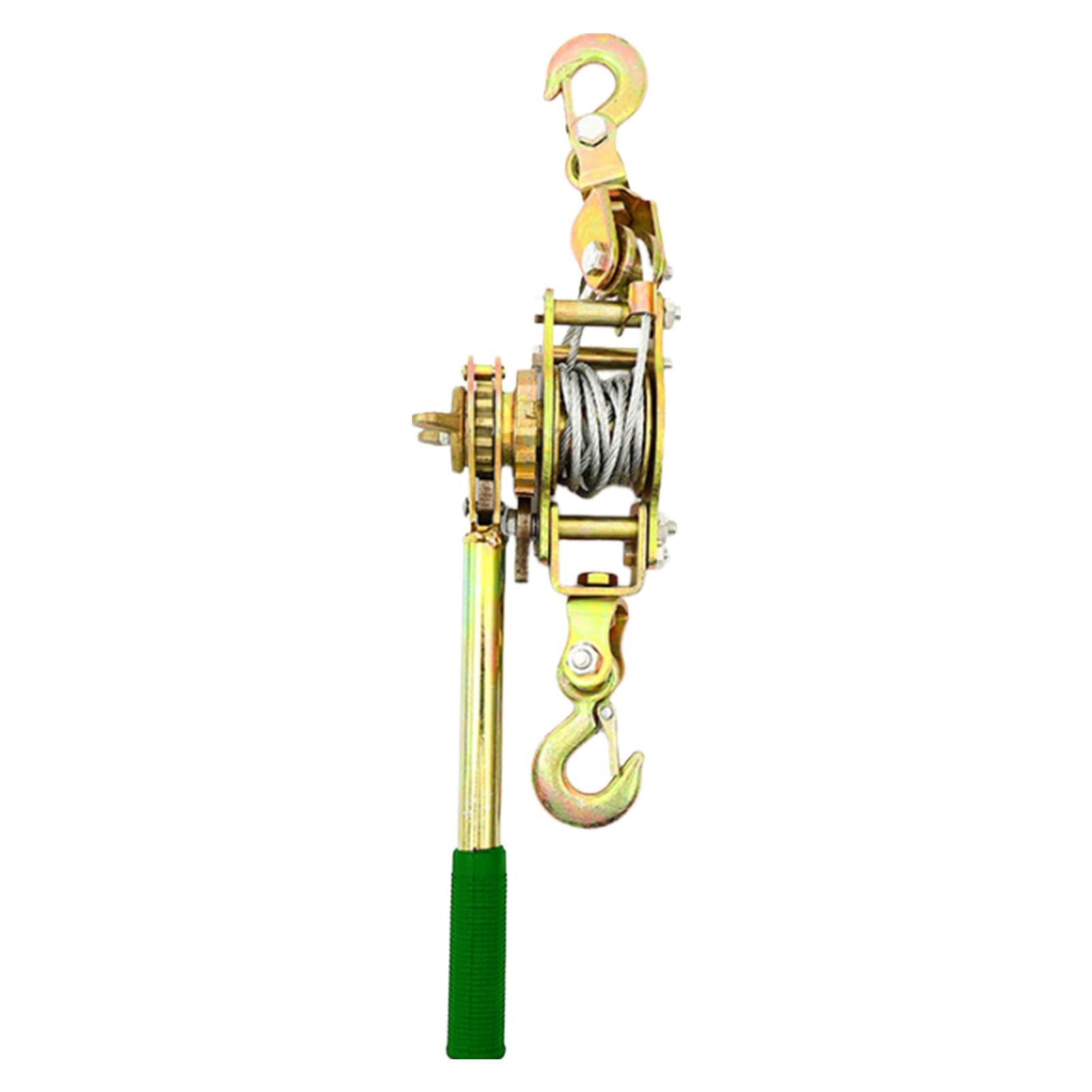 Tensor de trinquetes de Cuerda, Tensor de Cuerda Resistente, Tensor Manual | de cuerda de trinquete, polea de trinquete con engranajes reforzados para levantar jardinería y actividades al aire libre