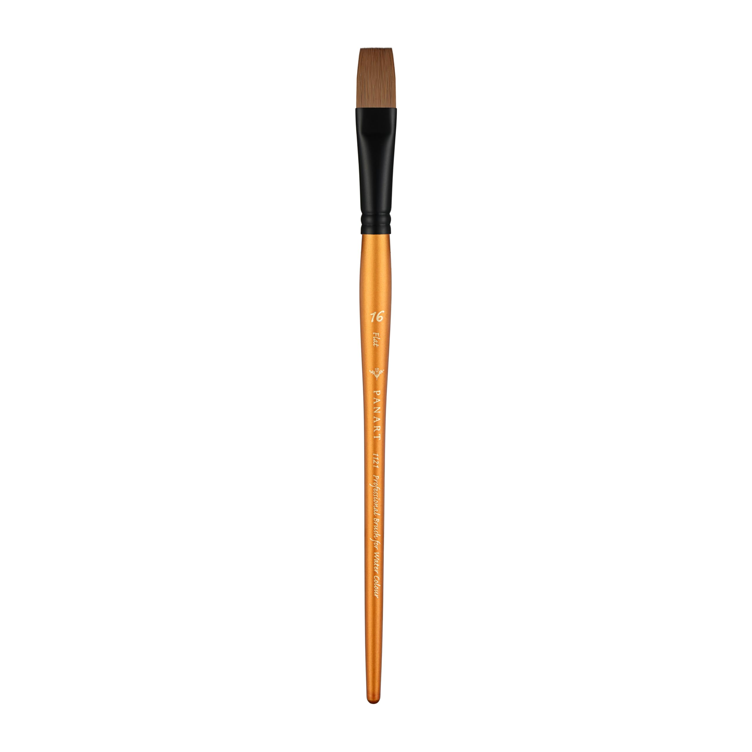 Pan Art Synthetic Sable Flat No. 16 – Detail & Wash Brush for Watercolour & Gouache – Professional Artist Quality Paintbrush for Fine Art, Craft & Illustration – 1 Unit