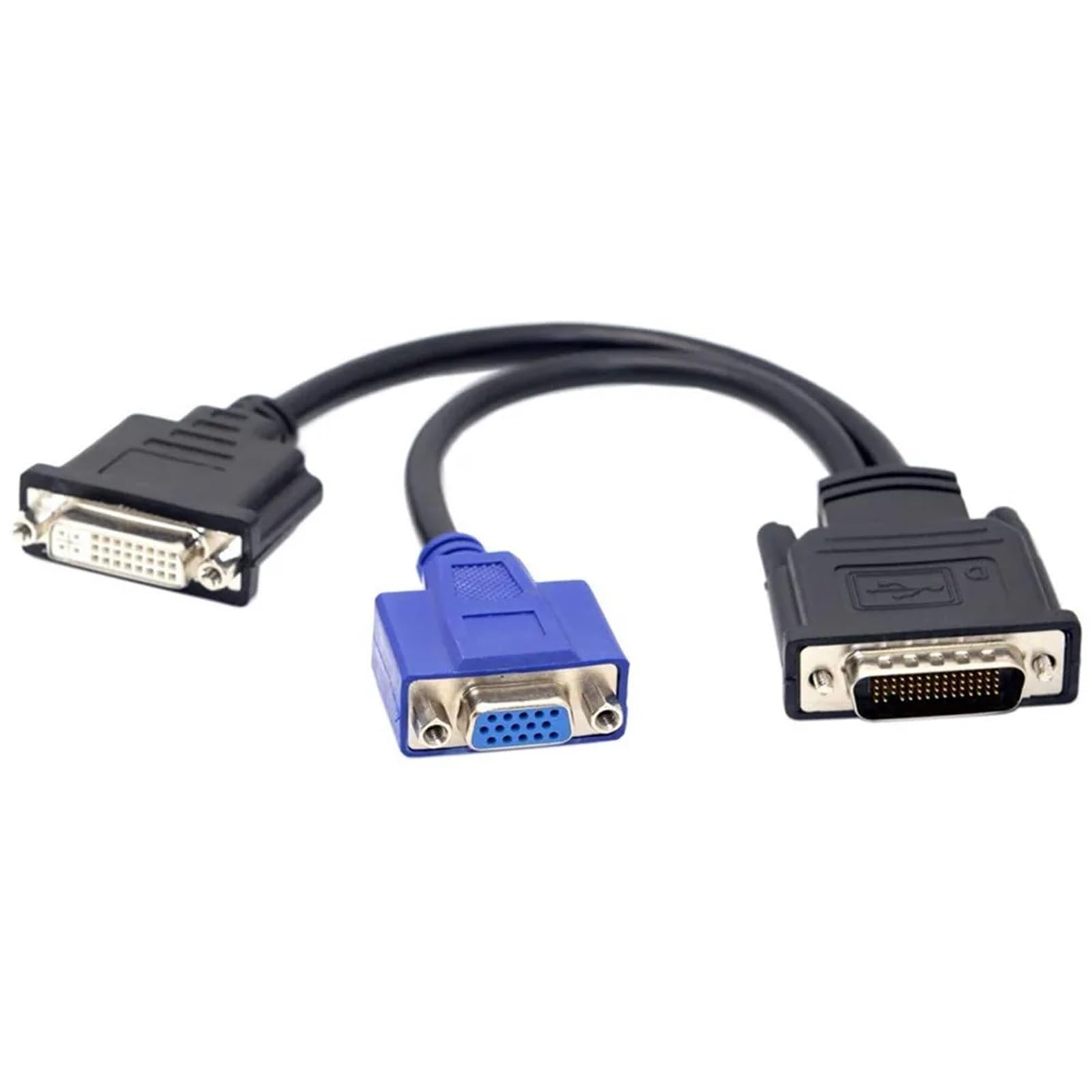 LFH DMS 59Pin kabel rozgałęźny męski na 2 HDMI VGA DVI DP żeński przedłużacz do karty graficznej monitor komputerowy TV projektor (DMS 59Pin-VGA DVI)