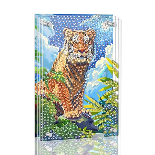 Kit peinture diamant tigre acrylique 3D loisir créatif adulte et objet déco maison 10,2 cm