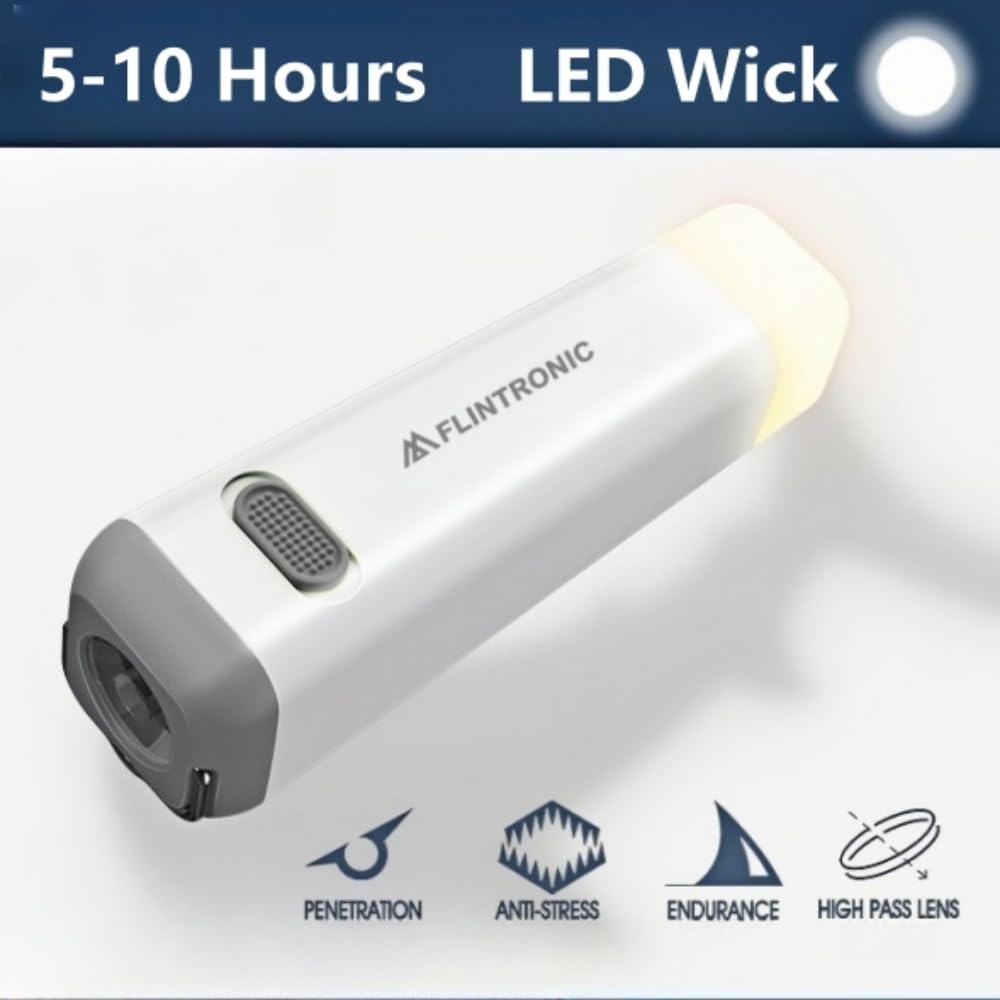 Torcia LED Ricaricabile Flintronic 1200mAh - Impermeabile, Power Bank Integrato, Per Campeggio Ed Emergenza - Foto 3