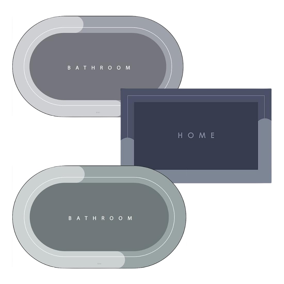 Shop Stoppers® Super Absorbent Bathroom Doormat - Anti Slip, Quick Drying, Super Water Absorbent Foot Mat - 2Pc Oval & 1Pc Square Mat for Kitchen, Bathroom, Main Door, Rainy Season Non-Slip Doormat (B0D7LY19KZ) Amazon Price History, Amazon Price Tracker