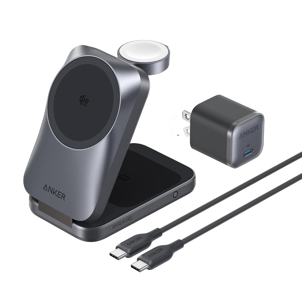 Amazon.co.jp: Anker Prime Wireless Charging Station (3-in-1, MagGo