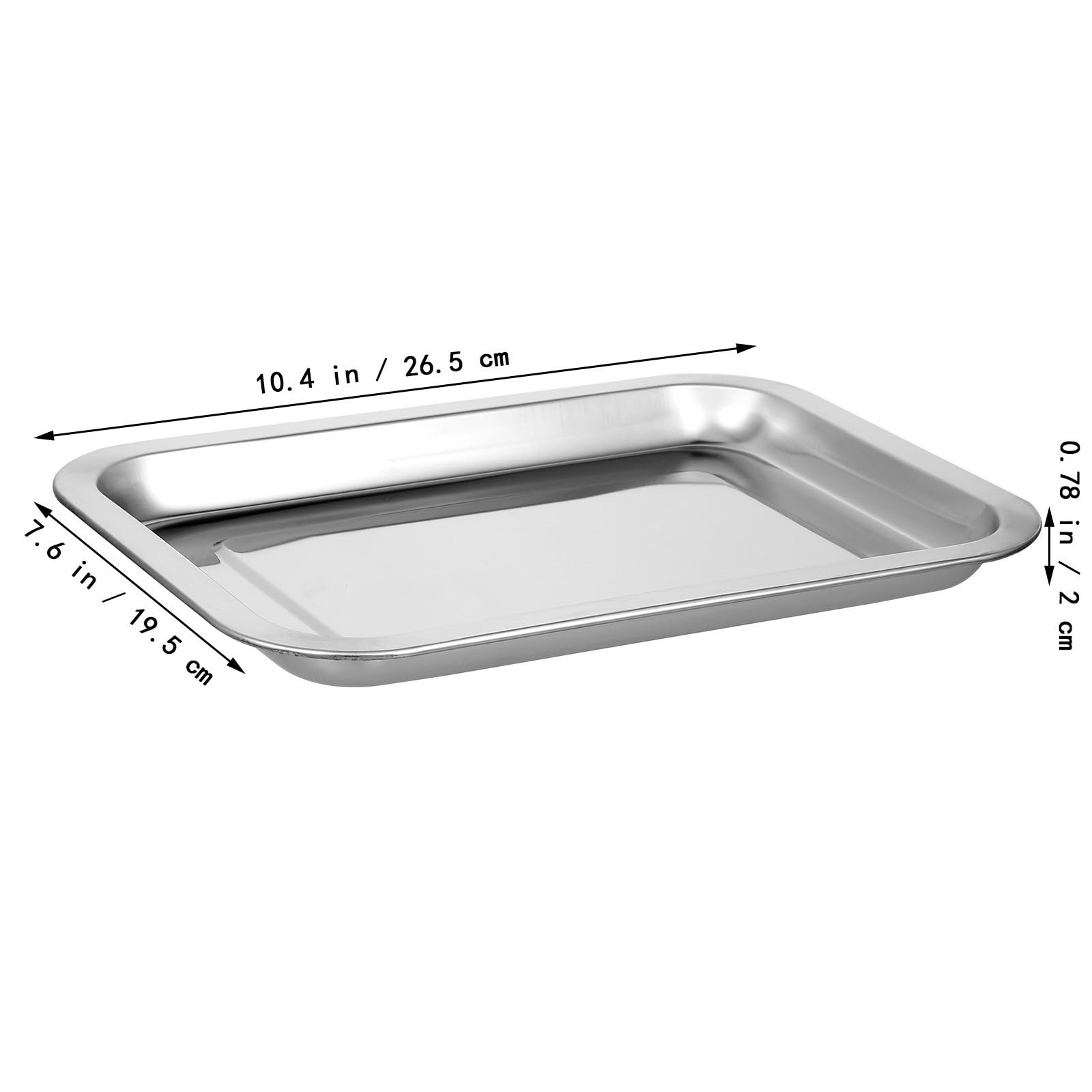 SOLUSTRE 10 Stück Backblech aus 201 Edelstahl Silber 0,6mm Wiederverwendbar und Verschleißfest für Grill und Picknick