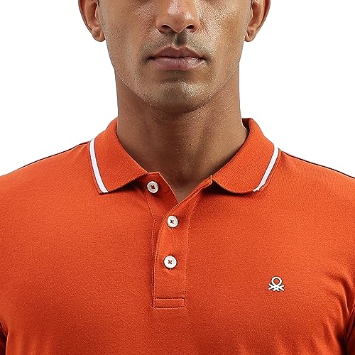 Image of United Colors of Benetton Men's Solid Regular Fit Polo Shirt