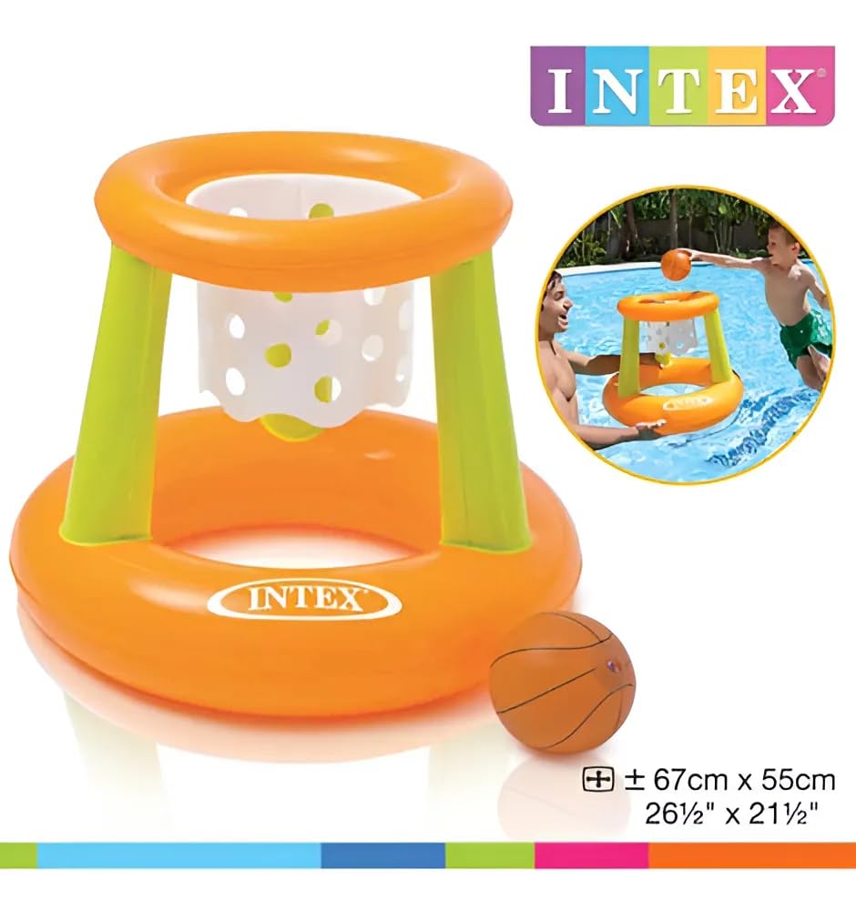 Intex Set da basket, 67 x 55 cm, colore: arancione/verde