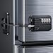 Refrigerator Locks with Password, Child Proof Fridge Door Locks for Kitchen Refrigerator, Cabinets and Drawers, Closets, Windows, Doors-No Tools Need or Drill (Patent) (Black - 1 Piece)