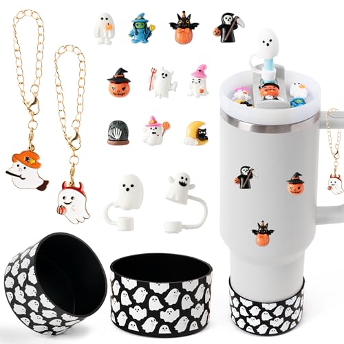Accessoires de tasse Stanley anti-rayure et anti-déversement avec stickers Halloween