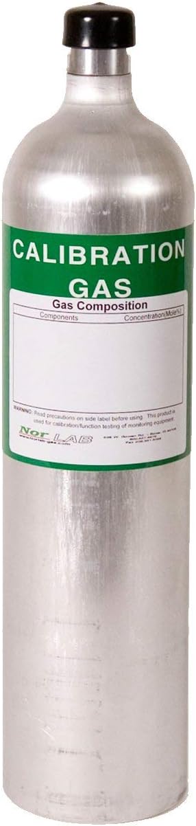 50 PPM Hydrogen Sulfide Calibration Gas, Balance Air, 58 Liter Aluminum Cylinder.
