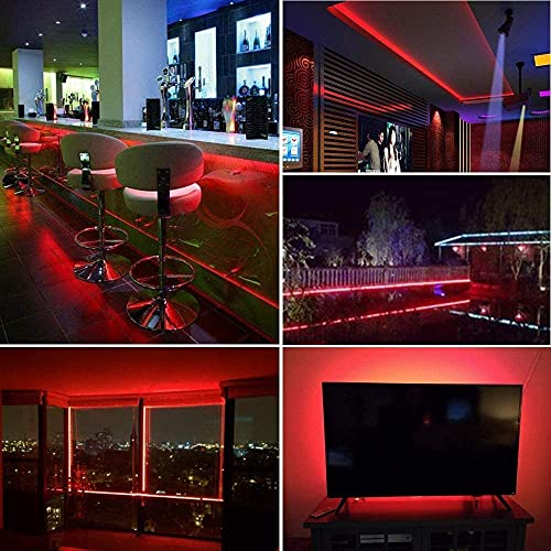 Image of Gesto 10 Meter Rope Led Strip Lights - Outdoor Lights Waterproof for Balcony Decoration,Home Decor & Interior Decoration | Decorative Lights for Diwali Decoration,Cove Light for Ceiling (Red)