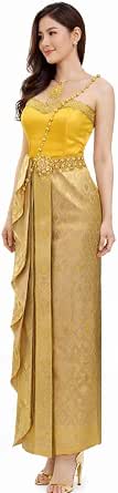 SIAM REGAL Traditional Thai Faux Silk Dress Set