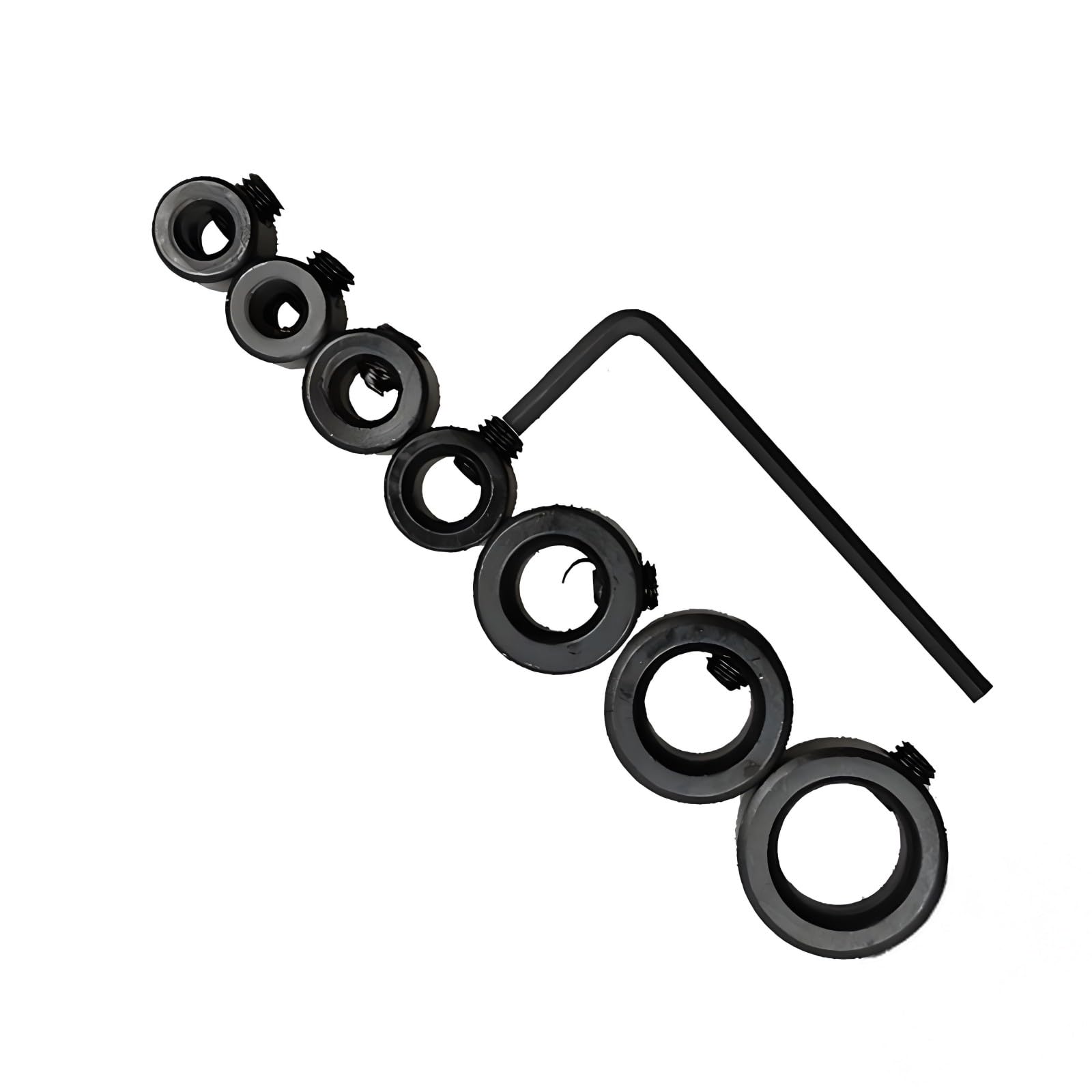 Depth Stop Rings Set Secure Positioning Collars for 3mm to 12mm Shank Size Workshop Essential Tool Shaft Locking Rings