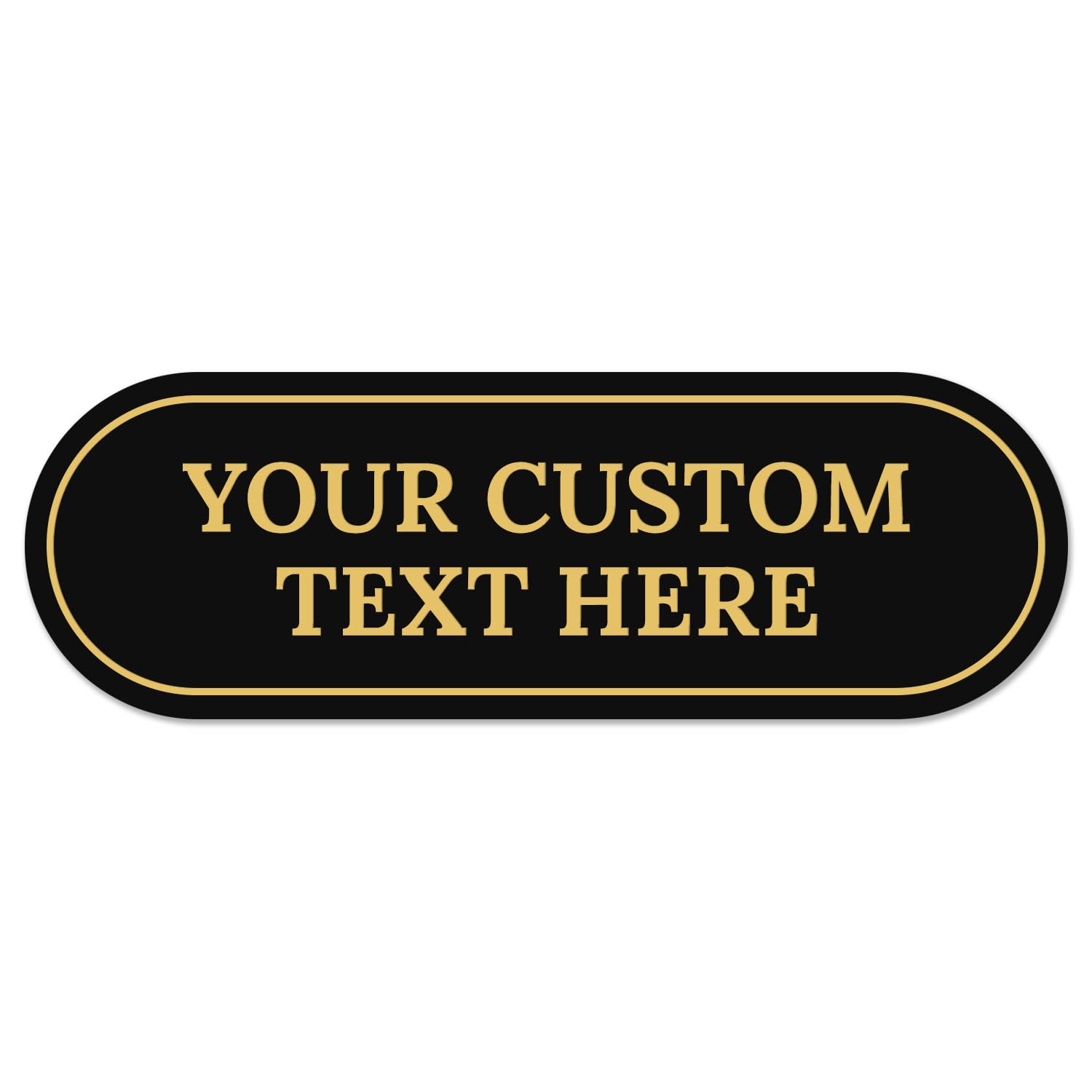 Custom Wall or Door Sign, Personalized Buble Plaque Engraved Message For Bussiness, Property And Home Indoor/Outdoor, 2x6 Inches, Made in USA by Sigo