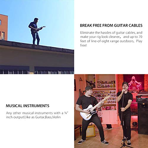 Xvive U2 Guitar Wireless System Wireless Transmitter and Receiver 2.4GHz 4 Channels for Guitar